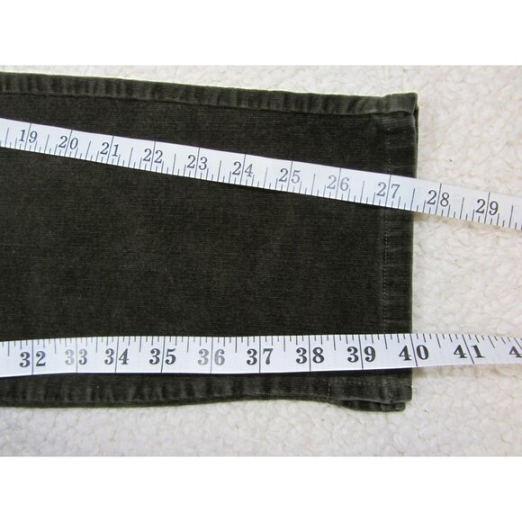 Modcloth women's army green stretch tapered leg corduroy pants 1X - Picture 11 of 12